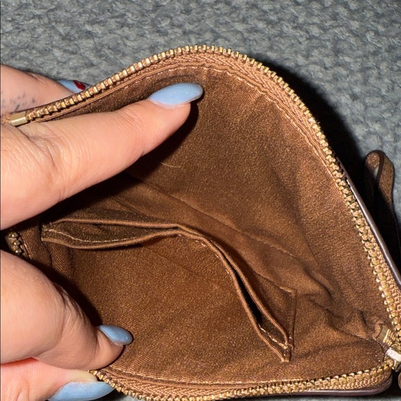Coach Tan Leather Wristlet